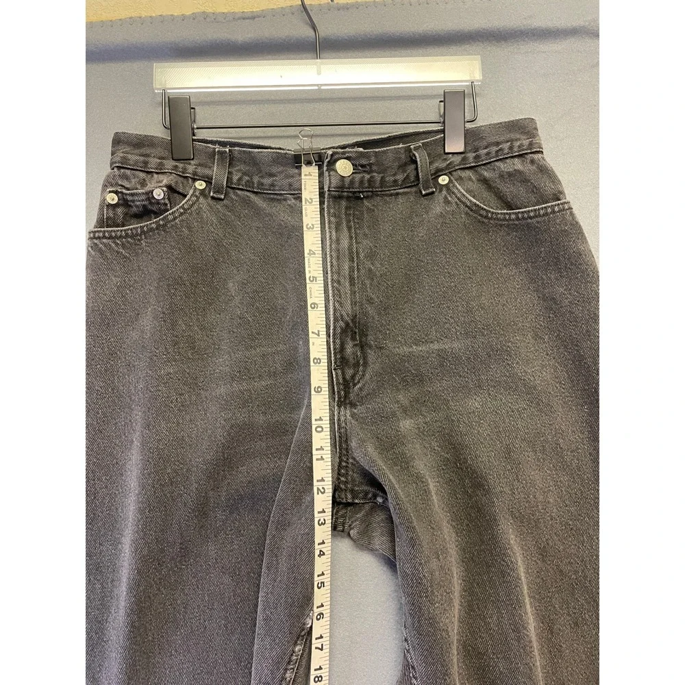 Vintage Faded Glory Relaxed Tapered Jeans 30x27 Faded Black Denim 90s‎ Grunge
